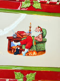 RELAXING SANTA VINTAGE CHRISTMAS PLATTER TRAY