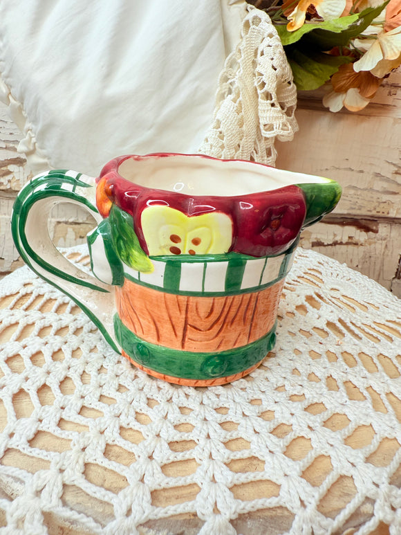 HANDPAINTED VINTAGE APPLE CREAMER