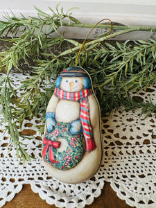 VINTAGE SNOWMAN ORNAMENT