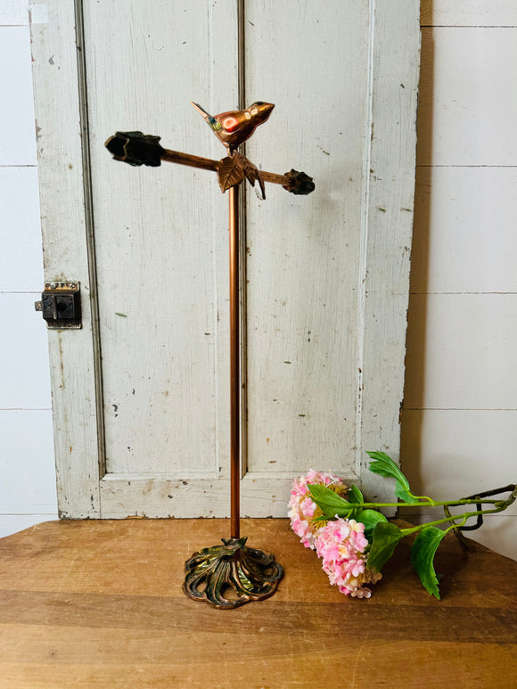 COPPER VINTAGE BIRD JEWELRY HOLDER