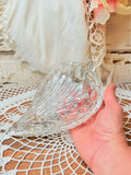 VINTAGE GLASS FEATHER BOX