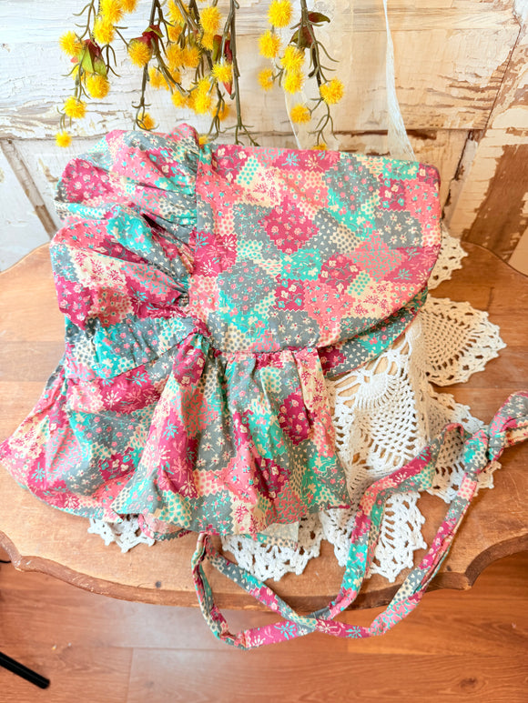 VINTAGE HANDMADE QUILT BONNET