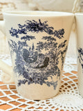 SET OF VINTAGE COBALT BLUE TOILE MUGS