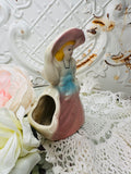 PORCELAIN VICTORIAN LADY PLANTER VINTAGE