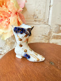 VINTAGE VICTORIAN GORGEOUS BOOT PLANTER DECOR - 2 AVAILABLE
