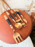RARE 1940S THAILAND BRASS UTENSIL SET