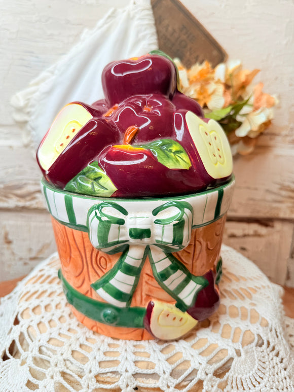 VINTAGE XL APPLE BARREL CANISTER