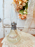VINTAGE GLASS OIL LAMP