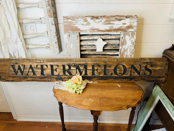 XXL VINTAGE WOOD WATERMELONS SIGN