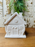 BISQUE GINGERBREAD JAR - 2 AVAILABLE
