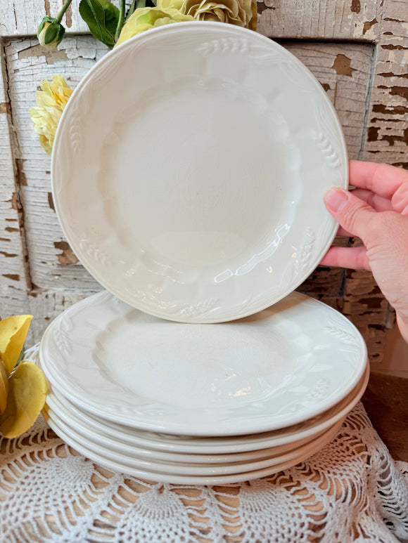 SET OF 2 IRONSTONE WHEAT PATTERN LUNCH PLATES WILKINSON - 2 SETS AVAILABLE