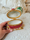 VINTAGE SANTA IN SLEIGH KEEPSAKE JAR