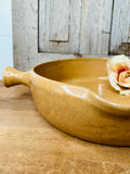 VINTAGE CLAY 1 HANDLE CASSEROLE DISH RARE