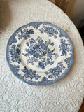 VINTAGE ENGLAND PHEASANTS BLUE TRANSFER WARE PLATE