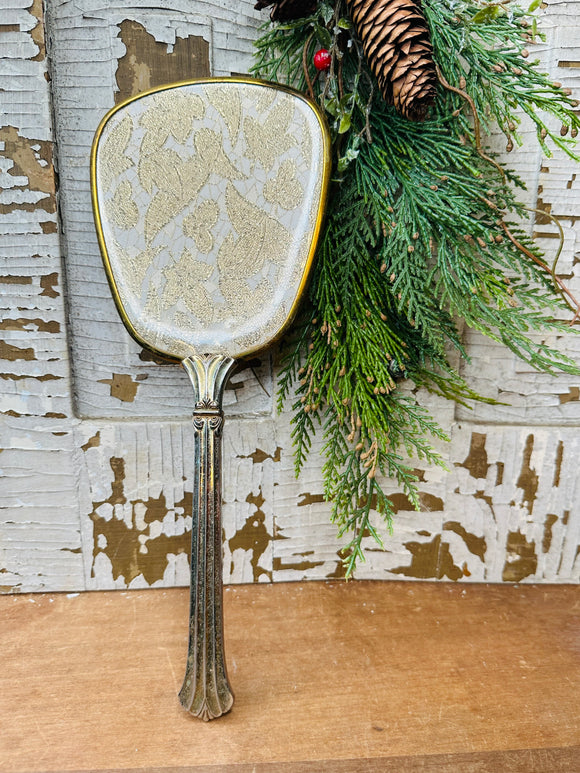 ANTIQUE ORNATE DETAILED HANDHELD MIRROR