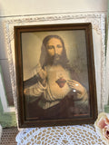 “SACRED HEART OF JESUS” LARGE FRAMED ART