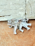 VINTAGE GEM ELEPHANT BROOCH