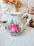 VINTAGE PORCELAIN FLORAL CREAMER PITCHER