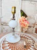 VINTAGE MILK GLASS ORNATE RARE BUBBLE LAMP