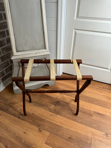 VINTAGE WOOD LUGGAGE RACK