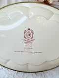VINTAGE ENGLAND ORNATE FLORAL OVAL TIN BOWL