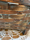 VINTAGE WICKER PATINA’D BASKET