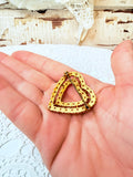 VINTAGE PEARL HEART BROOCH PIN