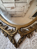 ANTIQUE GOLD METAL WALL MIRROR