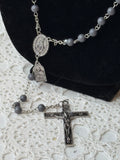 VINTAGE ROSARY - GREY