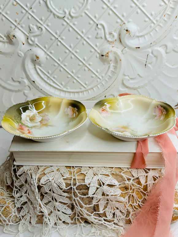 SET OF 2 GERMAN ORNATE DISHES