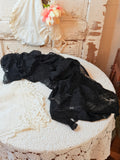 VINTAGE BLACK LACE TABLE SCARF