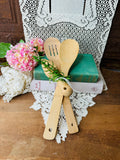 SET OF VINTAGE WOODEN KITCHEN UTENSILS #3