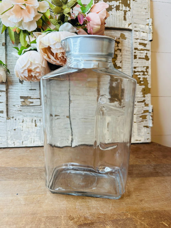 VINTAGE GLASS REFRIGERATOR PITCHER FRIDGIE