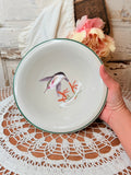 VINTAGE NATIONAL WILDLIFE FEDERATION HUMMINGBIRD BOWL