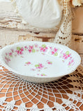 VINTAGE PINK AND GREEN LARGE BOWL