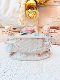 VINTAGE JAPAN ORNATE VICTORIAN ROSE KEEPSAKE BOX
