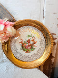 VINTAGE OVEN BAKE ROYAL CHINA GOLDEN DETAILED ORNATE PLATE