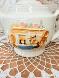VINTAGE VITREOUS CHINA COTTAGE TEAPOT