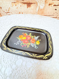 VINTAGE SET OF 4 MINI TOLE TRAYS