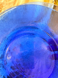 VINTAGE EXTRA RARE TEXTURED COBALT BLUE SET OF 2 PLATES - 5 SETS AVAILABLE