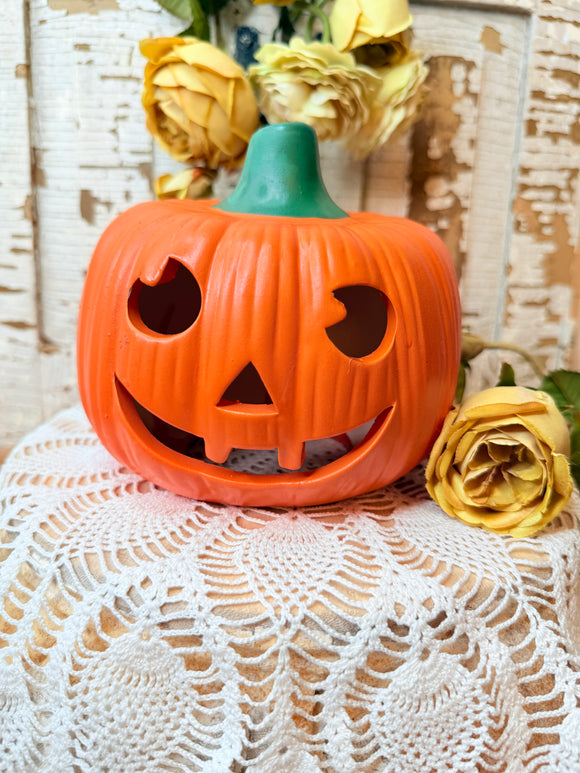 CUTE RIBBED JACK-O-LANTERN DECOR - 2 AVAILABLE