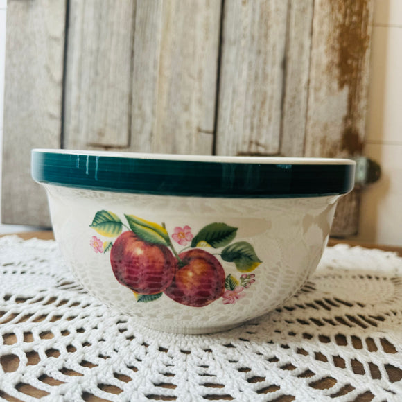 HANDPAINTED VINTAGE APPLE BOWL - LARGE