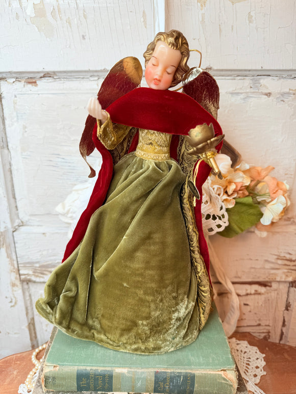 VINTAGE CHRISTINA ANGELS wax Angel tree topper rare