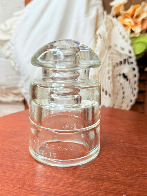 Antique glass insulator decor  - 3 available