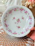 VINTAGE PINK AND GREEN LARGE BOWL