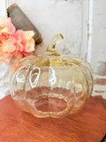 VINTAGE GLASS PUMPKIN CLOCHE LARGE RARE