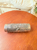 ANTIQUE DANISH SILVER REPOUSSE LIPSTICK HOLDER