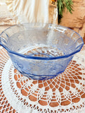 XXL BLUE GLASS VINTAGE BOWL