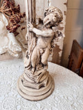 VINTAGE TALL NEOCLASSICAL CHERUB GARDEN PLANTER