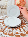 SET OF 4 VINTAGE IRONSTONE DESSERT PLATES